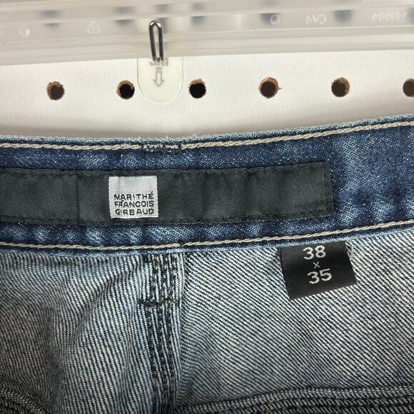 Marithe Francois Girbaud 90s Jeans 36x35 Double Knee Dark Wash Hip Hop Grunge - Picture 7 of 8